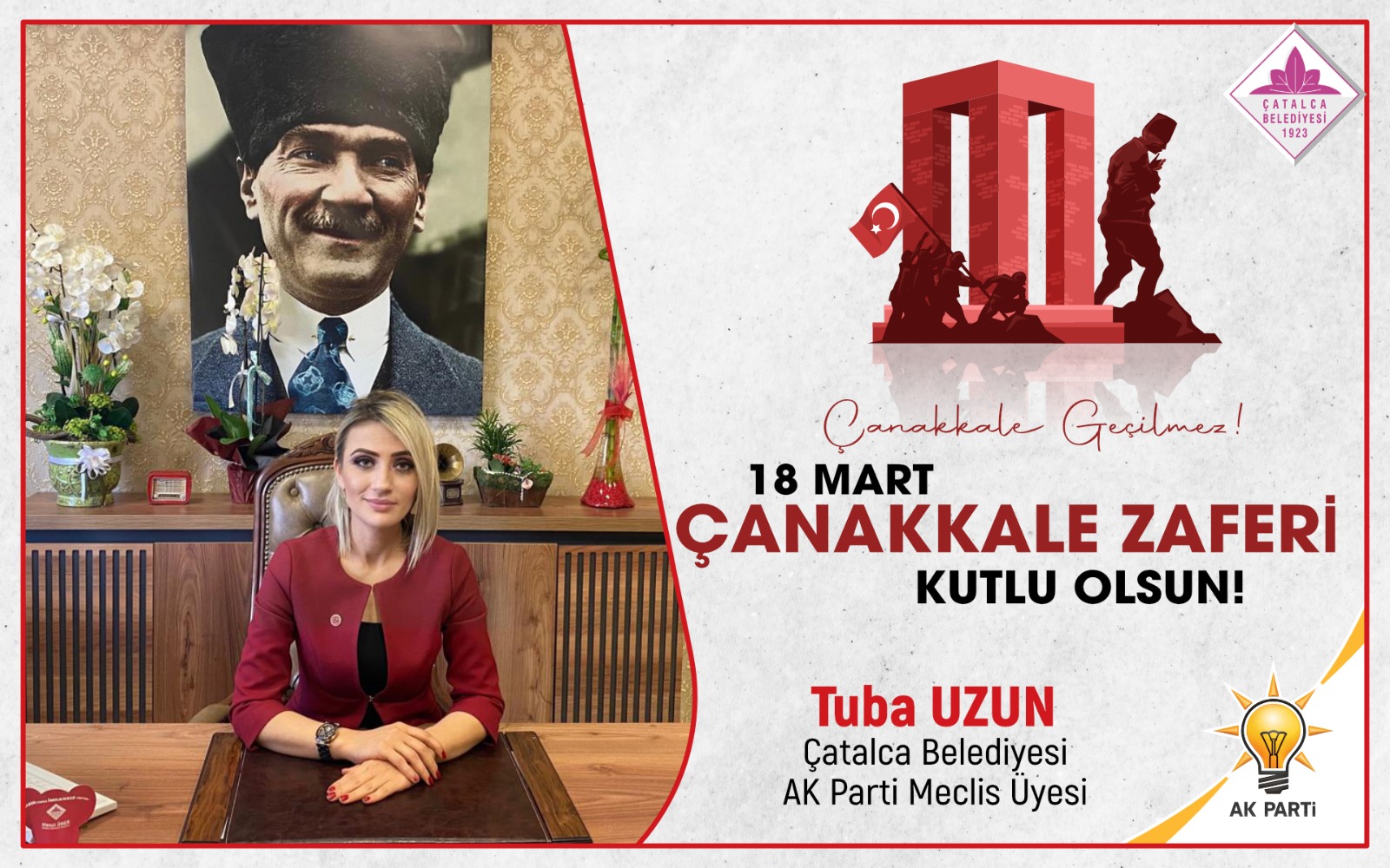 Çatalca Belediyesi AK Parti Meclis üyesi Tuba Uzun’dan Kutlama ve Anma mesajı