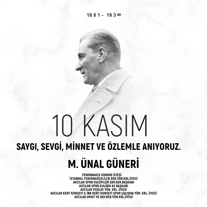 M. Ünal Güneri’den Anma Mesajı