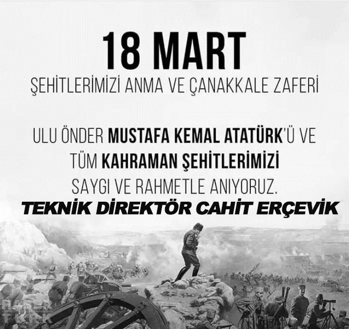 CAHİT ERÇEVİK’TEN 18 MART MESAJI