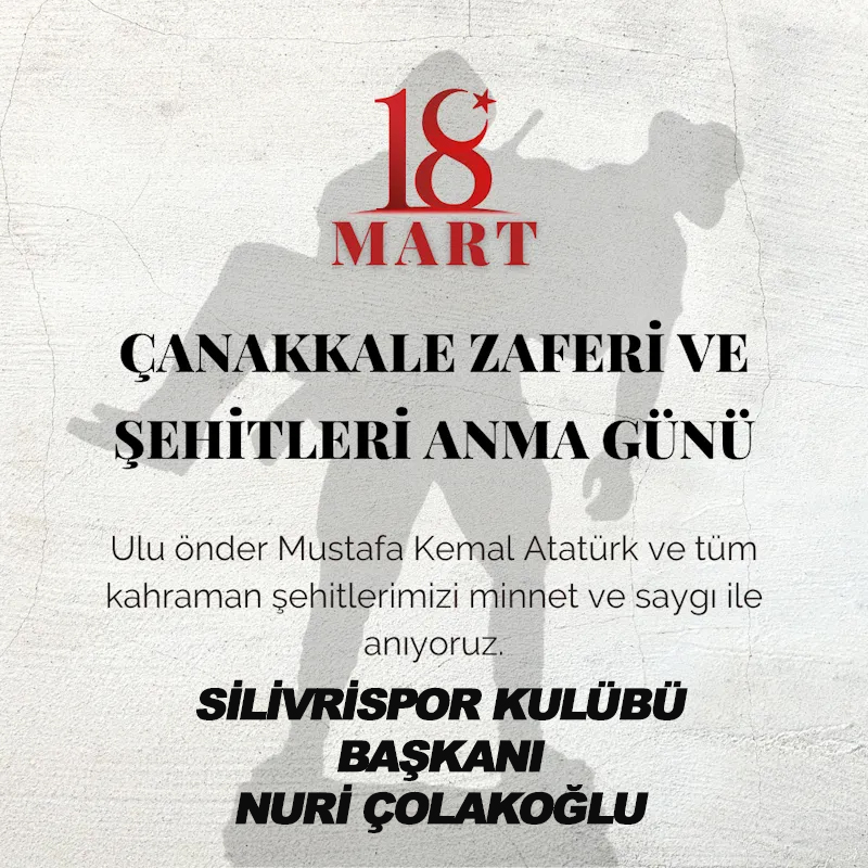 NURİ ÇOLAKOĞLU’NDAN 18 MART MESAJI