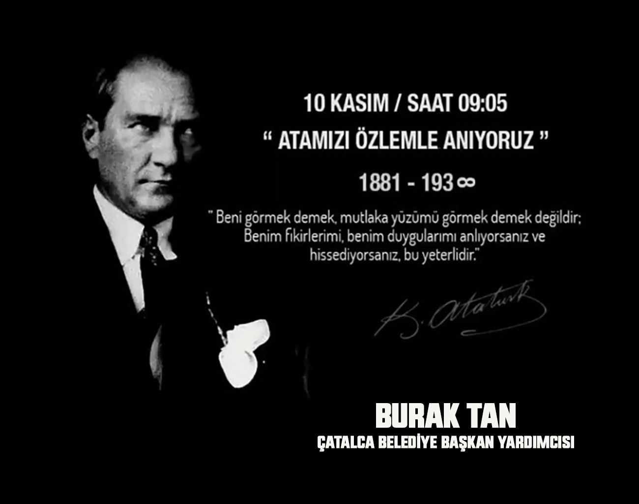 BURAK TAN’DAN 10 KASIM MESAJI