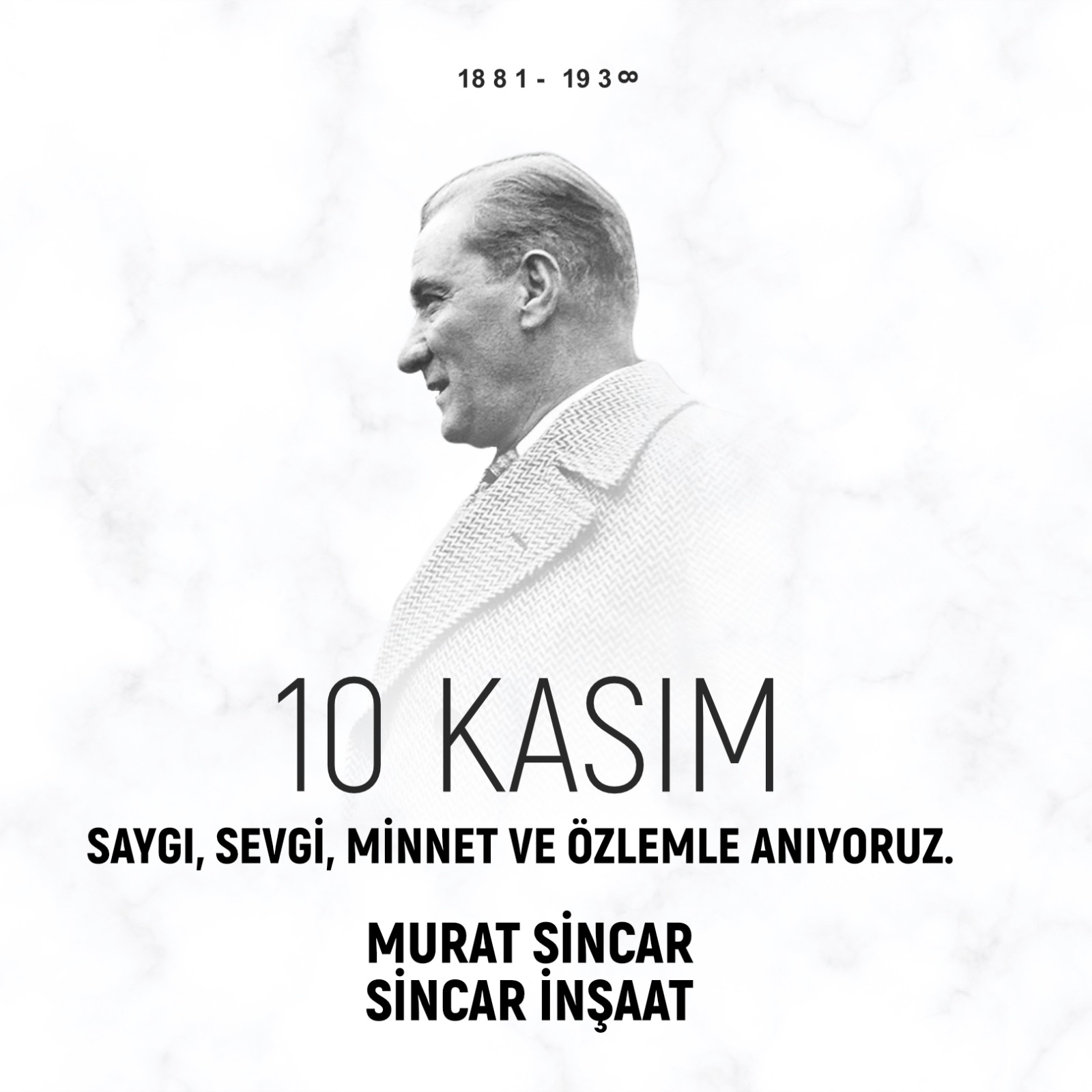 MURAT SİNCAR’DAN 10 KASIM MESAJI