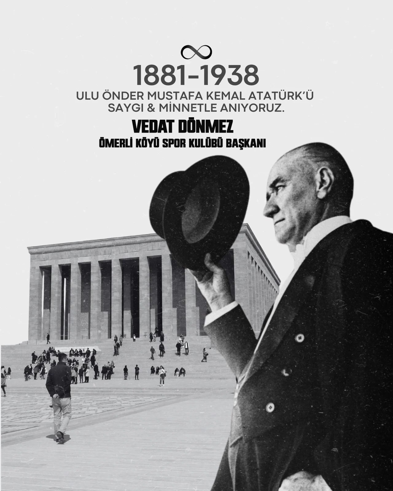 VEDAT DÖNMEZ’DEN 10 KASIM MESAJI