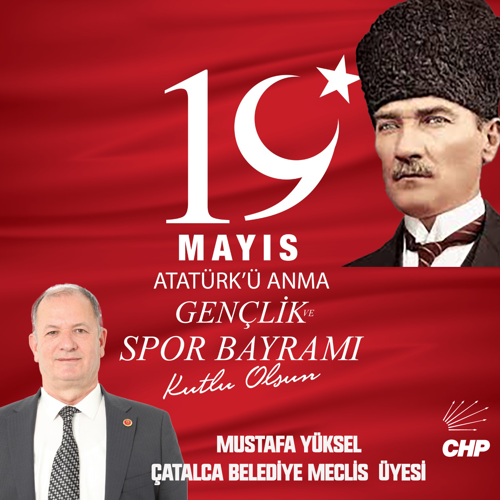 MUSTAFA YÜKSEL’DEN 19 MAYIS BAYRAMI MESAJI